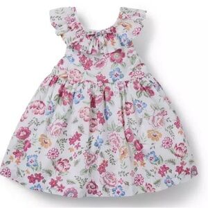 NWT Janie and Jack Pink & White Baby Floral Dress 18-24M